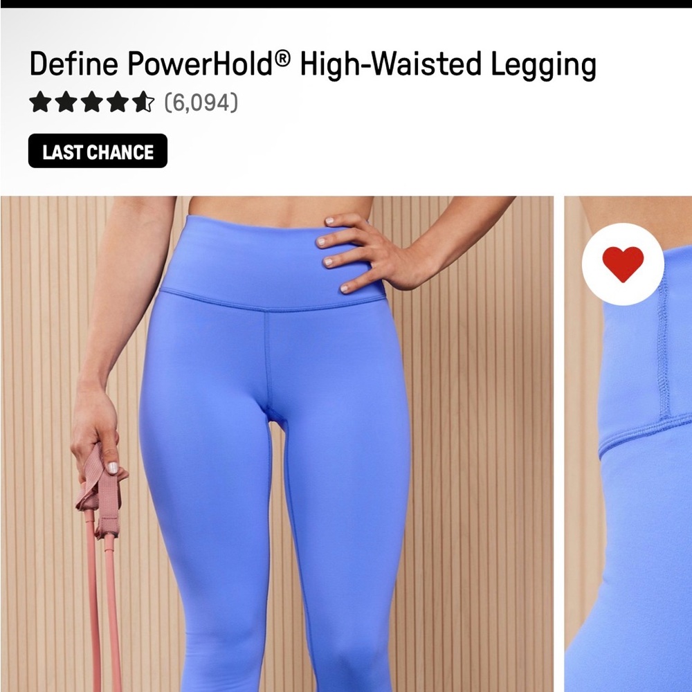 Fabletics Blue High-Waisted Legging